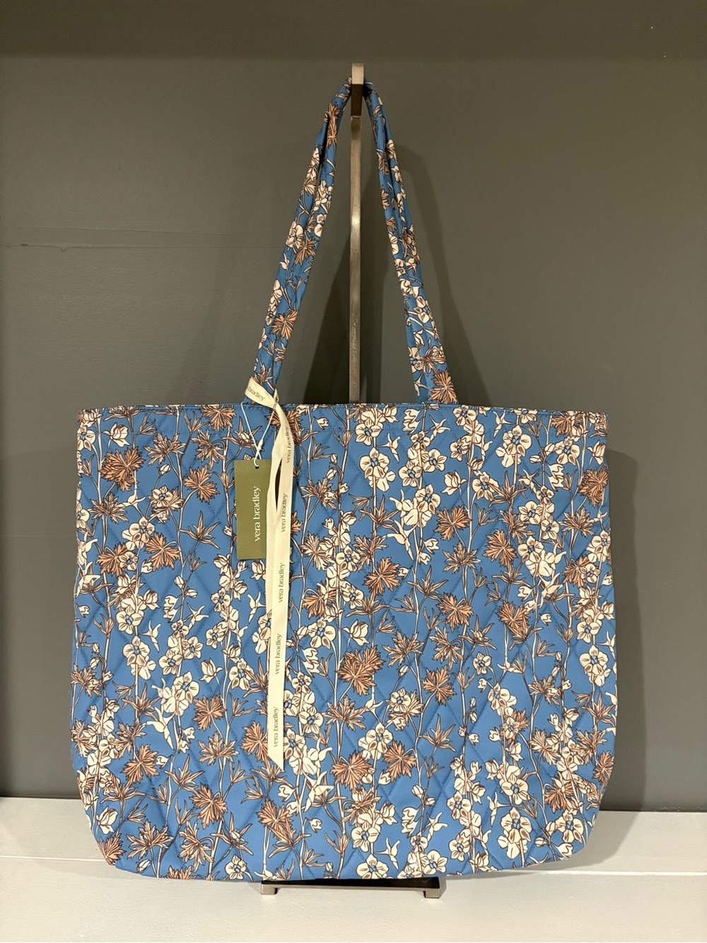 Vera Bradley Blue Floral Quilted Tote